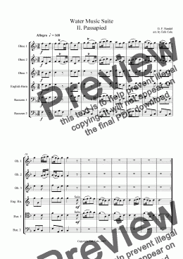 page one of Water Music Suite, Mvt. 2