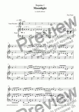 page one of Moonlight  [Beguine 1] Flute/ rec