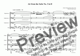 page one of Air from the Suite No. 3 in D for Low Brass Quartet