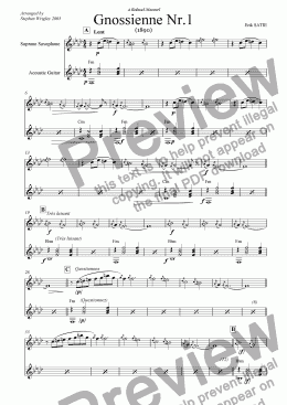 page one of Gnossienne Nr. 1