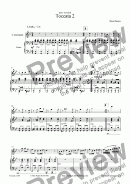page one of Toccata 2 [inst + piano] New Version