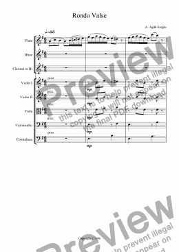 page one of Rondo Valse for Orchestra