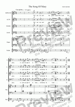 page one of Magnificat & Nunc Dimittis in E minor  (SATB + Organ)