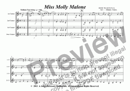 page one of Miss Molly Malone   (Clarinet Quartet)