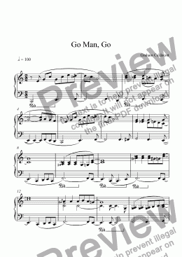 page one of Go Man, Go