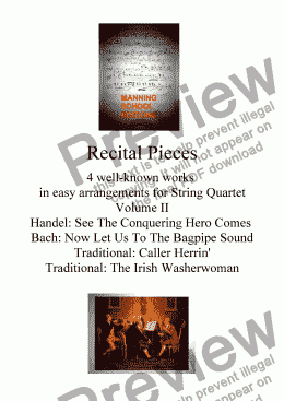 page one of String Quartets for Schools - Recital Pieces Vol. 2 - Well-known works in easy arrangements for String Quartet by Gerald Manning