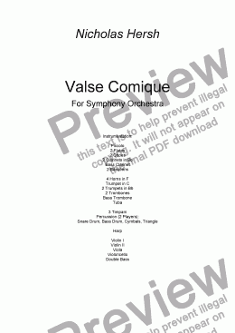 page one of Valse Comique
