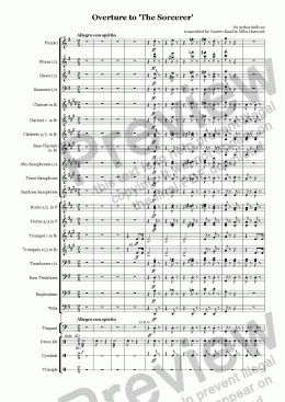 page one of Overture to ’The Sorcerer’