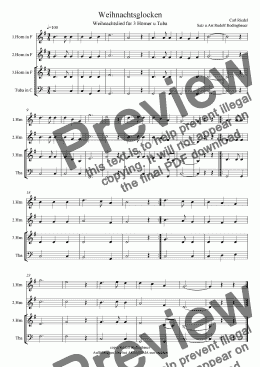 page one of Weihnachtsglocken (3 Hörner-Tuba)