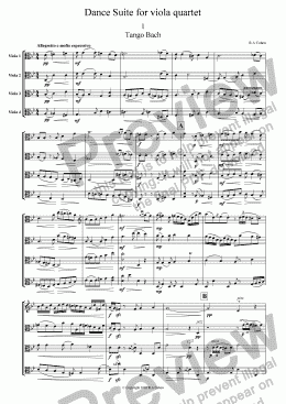 page one of DANCE SUITE - for viola quartet