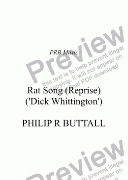 page one of Rat Song (Reprise)