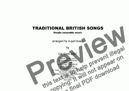 page one of TRADITIONAL BRITISH SONGS