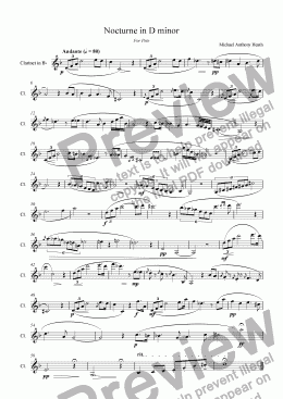 page one of Nocturne in D minor