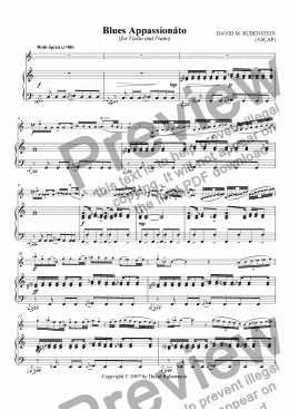 page one of Blues Appassionato