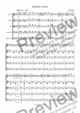 page one of Radetzky March