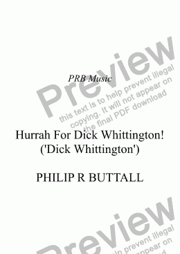 page one of Hurrah For Dick Whittington!