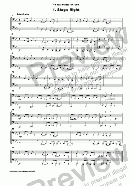 page one of 10 Jazz Duets for Tuba