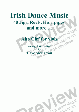 page one of Traditional Dance Music of Ireland for Viola Vol.1. 40 Jigs, Reels and more