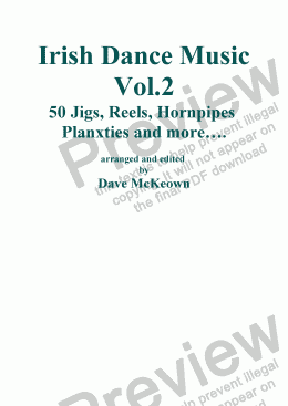 page one of Traditional Dance Music of Ireland Vol.2. for Violin 50 Jigs, Reels and more