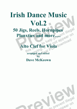 page one of Traditional Dance Music of Ireland for Viola Vol.2. 50 Jigs, Reels and more