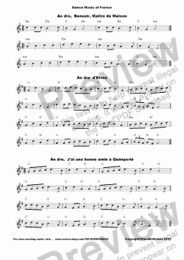 page one of Traditional French Dance Music for Flute, 60 Bourees,Polkas and more...