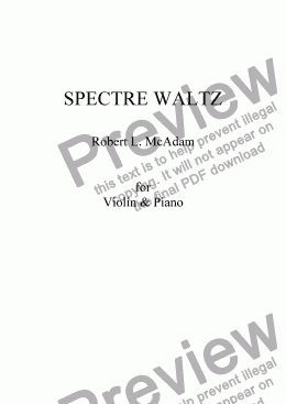page one of SPECTRE WALTZ