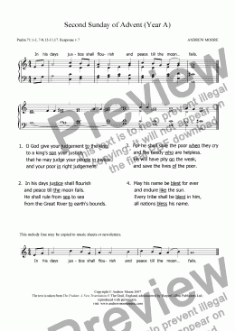 page one of Second Sunday of Advent (Year A)