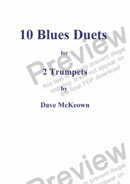page one of 10 Blues Duets for Trumpet