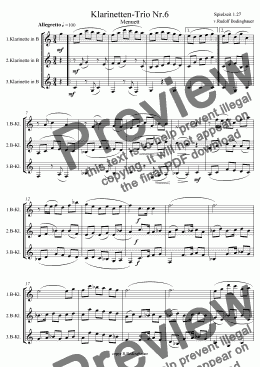 page one of Klarinetten Trio Nr.6