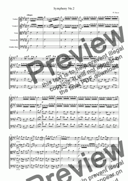 page one of Boyce Symphony No.2 for String Orchestra