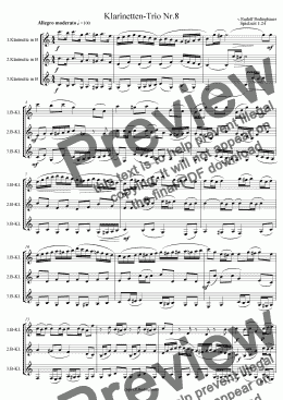 page one of Klarinetten Trio Nr.8