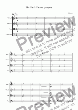 page one of The Nun's Chorus [String 4tet]