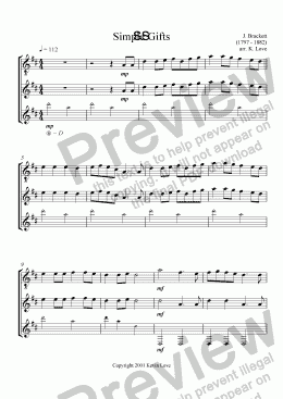 page one of Simple Gifts (Trio)