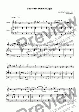 page one of Under the Double Eagle [Trumpet version]