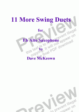 page one of 11 More Swing Duets for Alto Saxophone