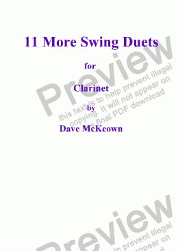 page one of 11 More Swing Duets for Clarinet