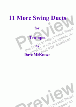 page one of 11 More Swing Duets for Trumpet