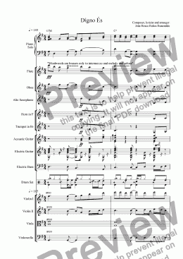page one of Digno �s (Thou Art Worthy) - Piano and Orchestra