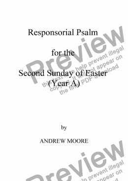 page one of Second Sunday of Easter (Year A)