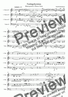 page one of Festtagshymnus (3 Hörner-Tuba)