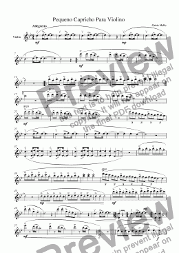 page one of Pequeno Capricho para Violino