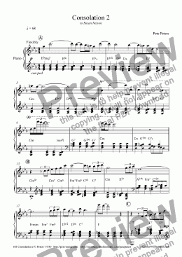 page one of Consolation 2  (Pete Peters)  [Rhodes Piano]