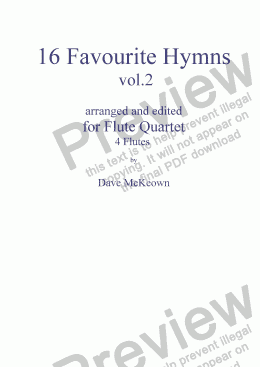 page one of  16 Favourite Hymns Vol.2 for Flute Quartet