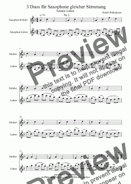 page one of 3  Duos für Saxophone