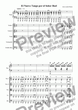 page one of Tango (juvenilia, piano + string orchestra)