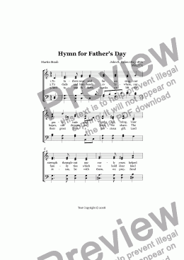 page one of Hymn for Father's Day