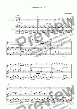 page one of Intermezzo  [Flute or Recorder + Piano]