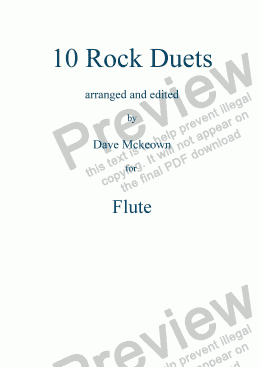 page one of 10 Rock Duets for Flute