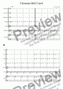 page one of Ukranian Bell Carol