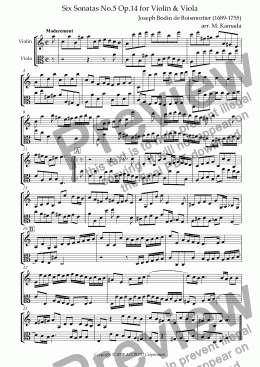 page one of Sonata (Duet) for Violin & Viola Op.14-5